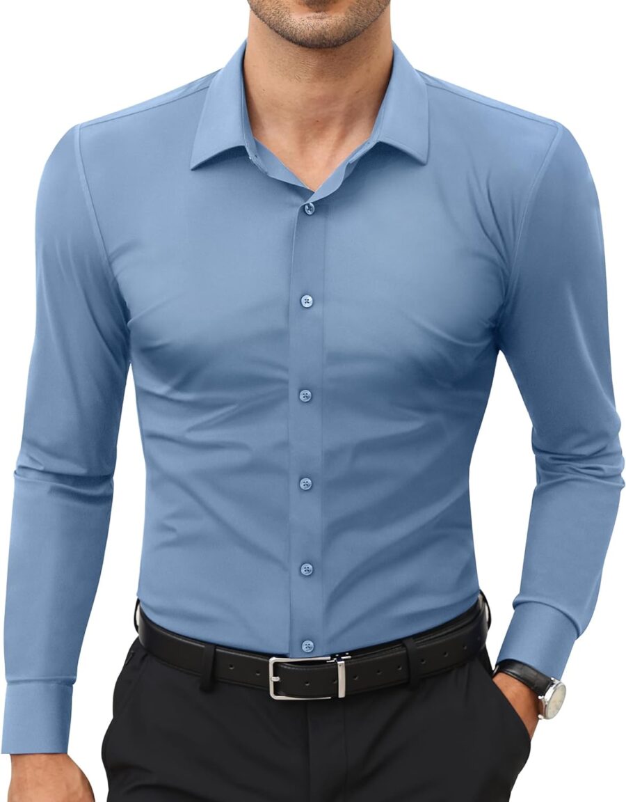 Lion Nardo Stretch Dress Shirts for Men 10