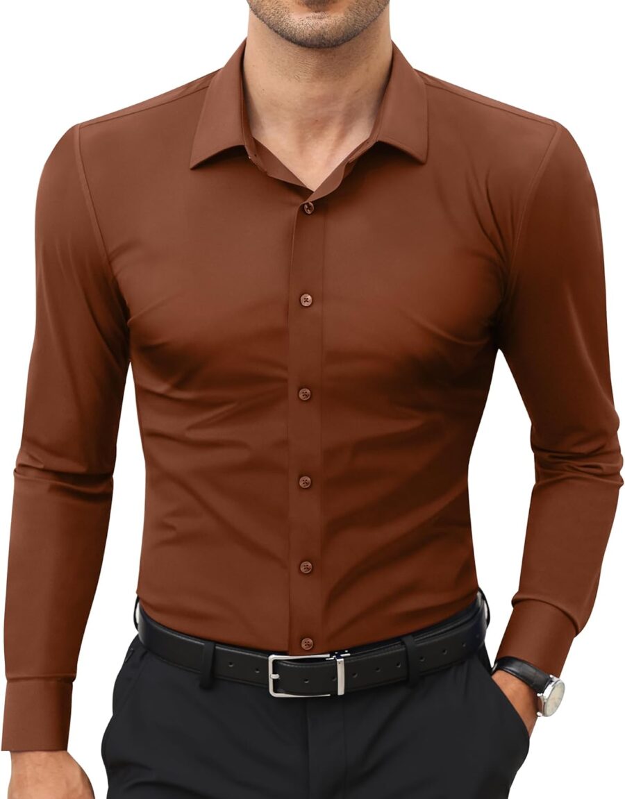 Lion Nardo Stretch Dress Shirts for Men 10