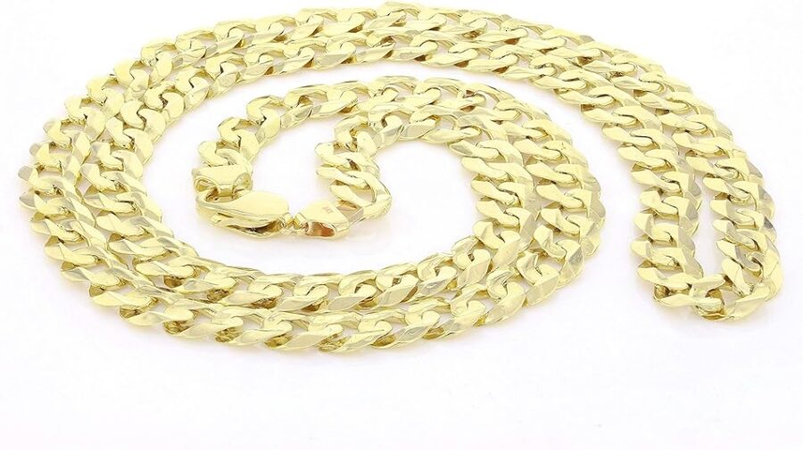 9mm Solid 14k Gold Cuban Link Chain