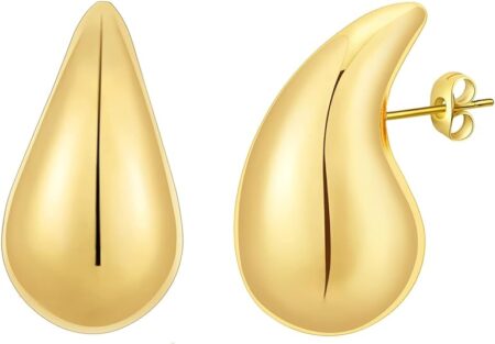 Apsvo Chunky Gold Hoop Earrings for Women