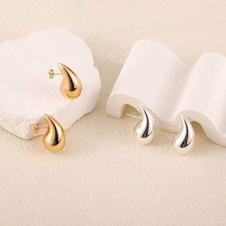 Apsvo Chunky Gold Hoop Earrings for Women