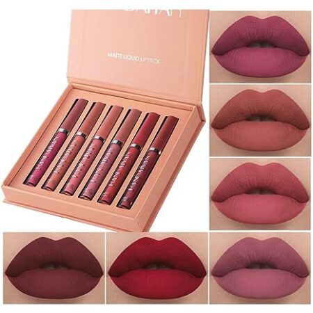 BestLand 6Pcs Matte Liquid Lipstick Makeup Set