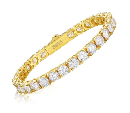 TUHE Moissanite Tennis Bracelet 18K White Gold Plated Jewelry